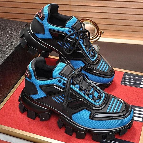 

fashion classic cloudbust thunder knit sneakers men 's shoes zapatillas hombre breathable luxury shoes low lace -up casual men sho, Black