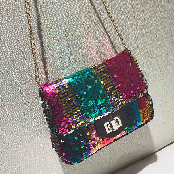

h30 enthic style sequin crossbody bags for women 2020 new small square bag fashion shoulder bag casual messenger bag