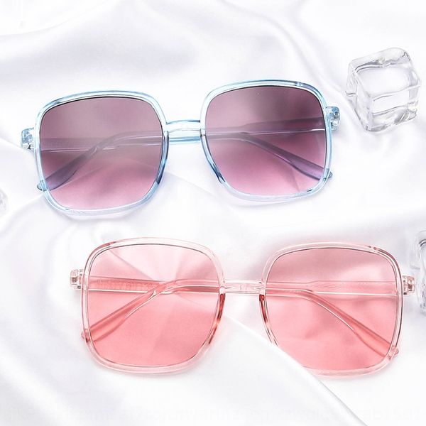 

2019 new korean style large frame sun women's fashion sun square frame sun glasses men's ocean glasses, White;black