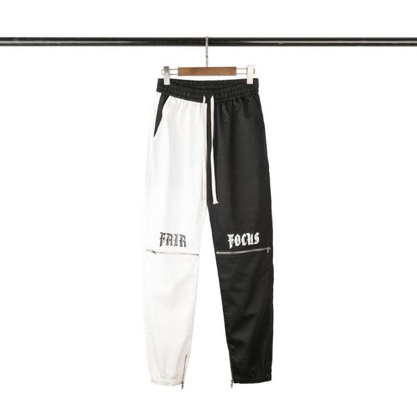 

мужчины хип-хоп штаны streetwear градиент цвета sweatpants harajuku бегуны брюки повседневный track брюки осень 2020 черный белый, Black