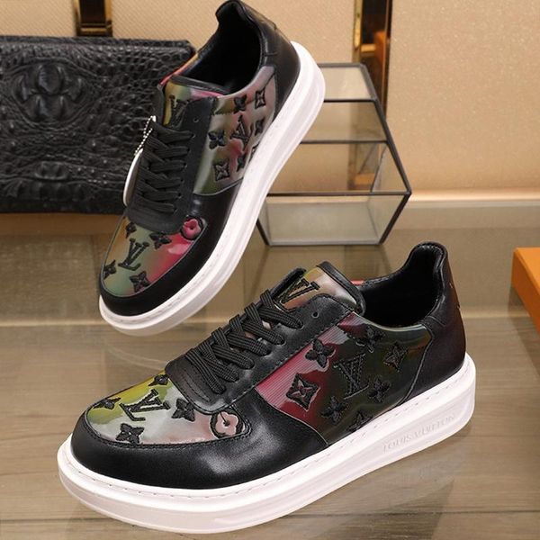 

luxury mens shoes walking sneakers outdoor sports shoes for men lace -up design big size with box breathable beverly hills sneaker mens