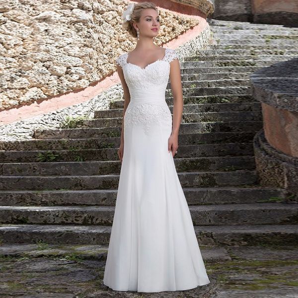 

wedding dress 2020 new off shoulder lace bridal dress mermaid dress, White