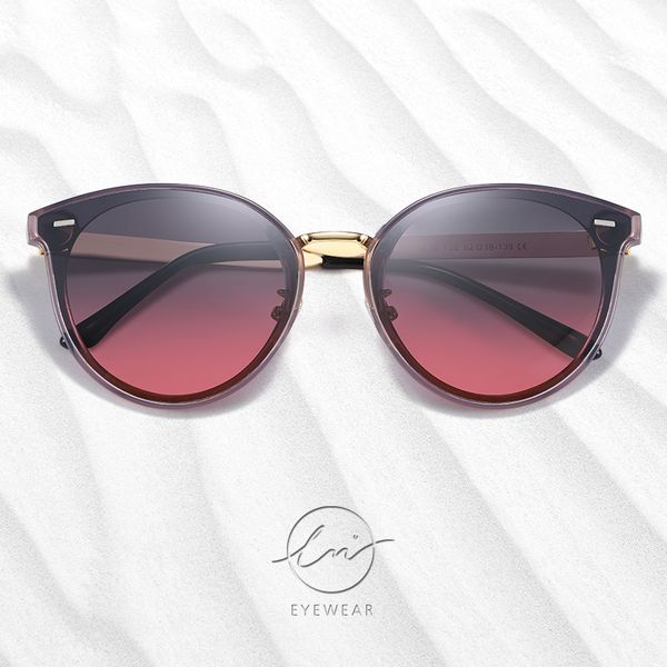 

lm 2020 round vintage sunglasses women fashion mirror luxury plastic sun glasses female shades retro eyewear uv400, White;black