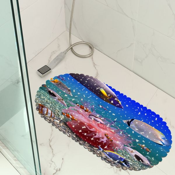 

underwater non-slip bathtub world bathroom bath room pvc bathtub non-slip mat waterproof bath mat pattern