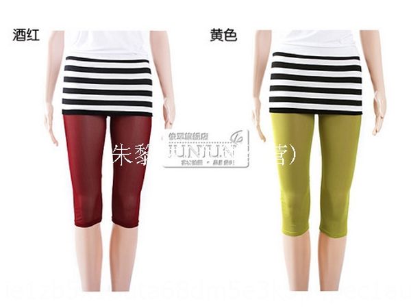 

summer new korean style candy-colored leggings women's outer tight coat tight pants wear slim transparent cropped mesh pants women, Black;white