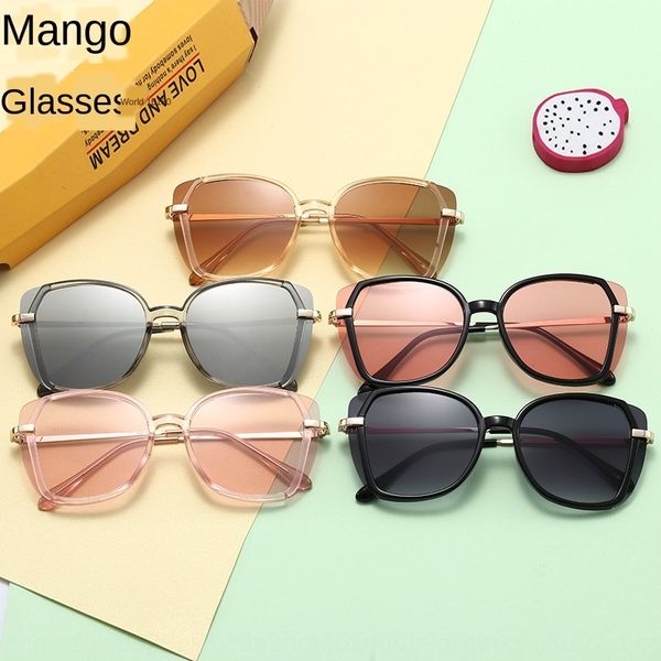 

children's 2020 new fashion ocean piece sun glasses ins wind metal children's sun glasses, Blue
