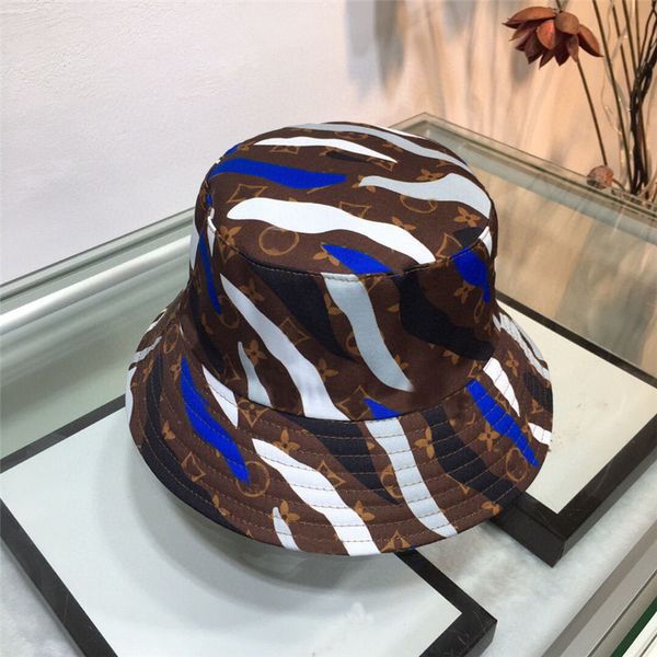 

fashion bucket hat color bar graffiti fishermen cap foldable caps classic women men hats 2020 new style high quality