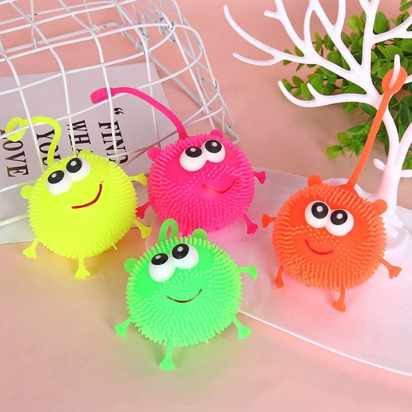 

sknjz new eye-catching luminous fur ball cute soft cute vent ball creative decompression luminous balloontoy balloonenvironmental protection