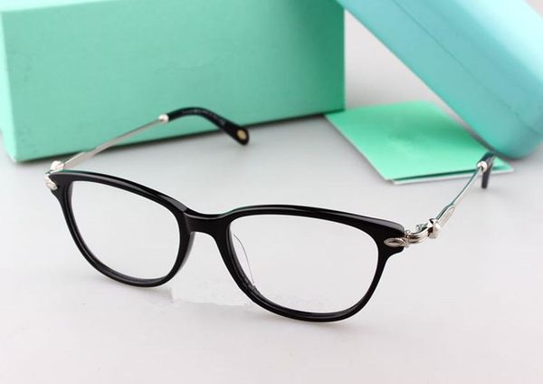 

luxury 2096 glasses frame 42-13-146 eleglant female quality artificial pearl temple pure-plank for prescription glasses full-set case