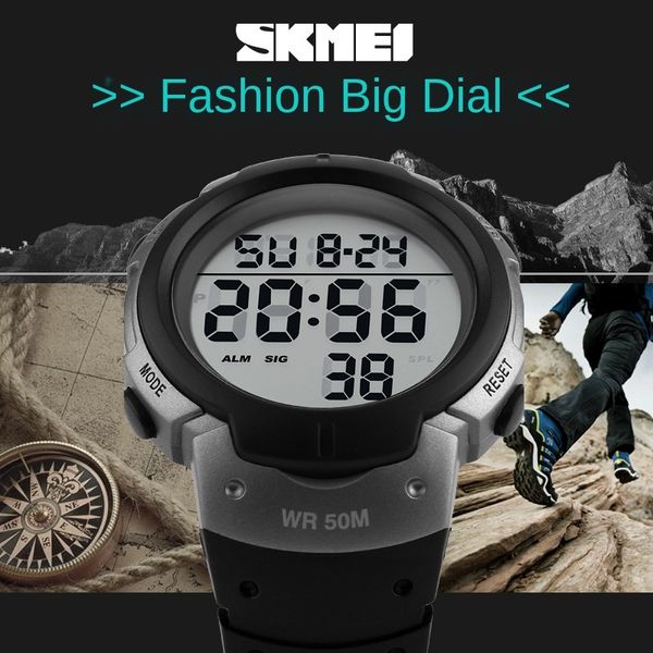 

zk8c5 shikemei multi-function electronic luminous waterproof outdoor sports outdoor sports luminous running watch korean fashion student men, Blue