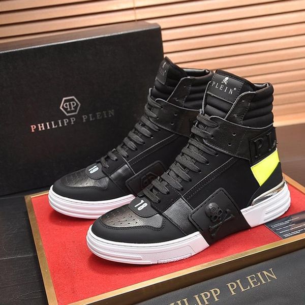 

new men shoes fashion boots phantom kick $hi -leather mix chaussures pour hommes casual mens shoes luxury design herrenstiefel drop, Black