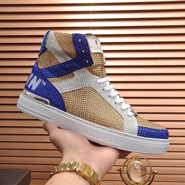 

fast delivery phantom kick $hi -mixed materials sneakers mens shoes lightweight shoes sports lace -up casual shoes chaussures pour homme, Black