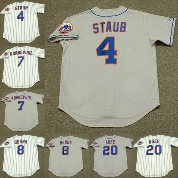

new york&#134 rusty staub 7 ed kranepool 8 yogi berra 20 tommie agee 4 duke snider 14 gil hodges 15 jerry grote baseball jersey stitched, Black