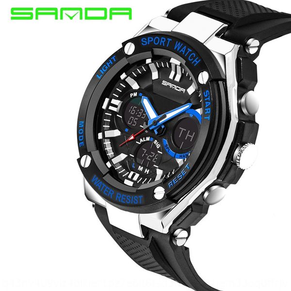 

sunda fashion electronic korea casual simple sports waterproof watch multifunctional electronic watch, Blue