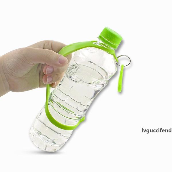

silicone bottle carrier grip for running walking outdoor sports soft silicone belt handle gripper drinking bottle holder 24.9cm multi colors