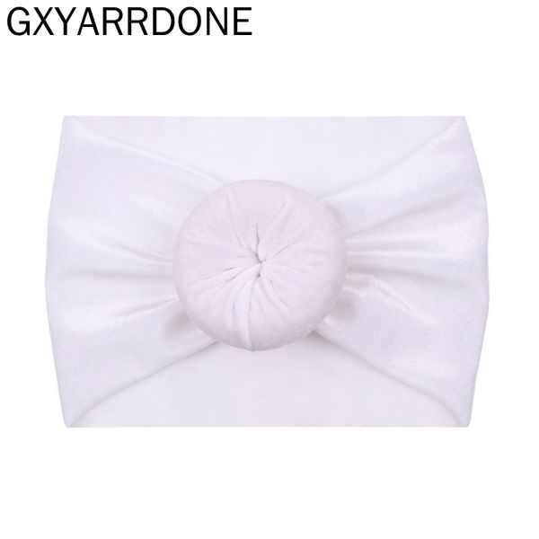 

hair accessories 5pcs 2021 velvet headband knot round ball wide solid soft elastic bands diy girls for kids party mujer, Slivery;white