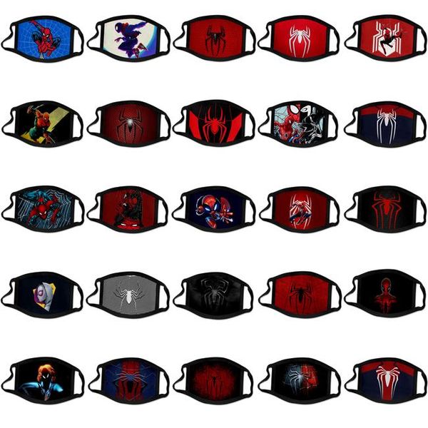 

reusable spiderman mask cartoon breathable cotton windproof anti-dust anti pollution mouth face masks for kids 5 uayqc home2009