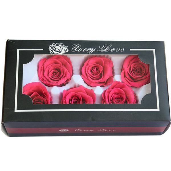 

5-6cm/6pcs,grade b preserved eternal rose head, real roses for wedding party decoration,flower gift favor