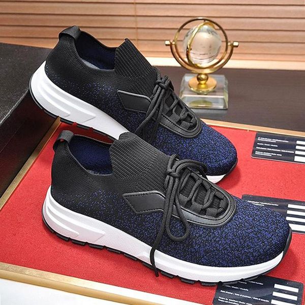 

new new arrival prax 01 knit fabric sneakers mens shoes comfortable vintage footwears breathable lace -up men shoes sale herren sportschuhe, Black