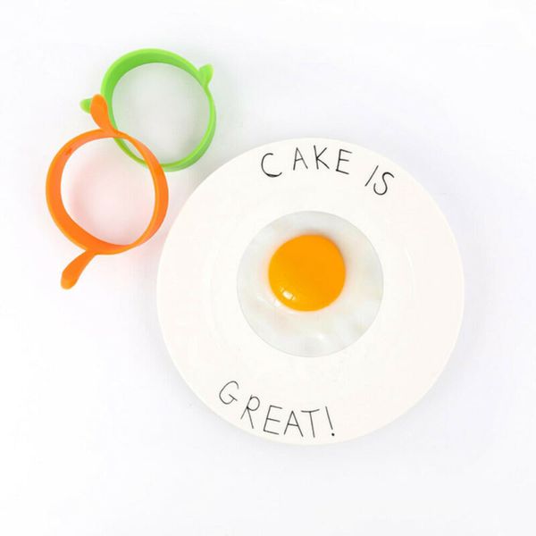 

silicone mold fried egg kitchen egg tool frier oven poacher pancake ring mould tool 6 colors with handle silicone bakeware cake mold ahd584