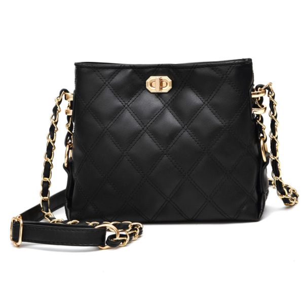 

new versatile women's bag fashion single shoulder bag messenger high grade small rhombic chain fashionable lock