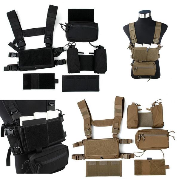 

back support tmc3115 chest rig tactical gear rigs vest, Black;blue