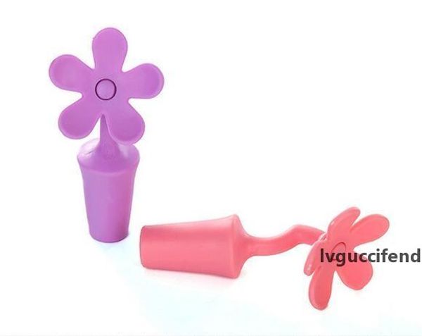 

new potted flower-shaped silicone wine ser random colors