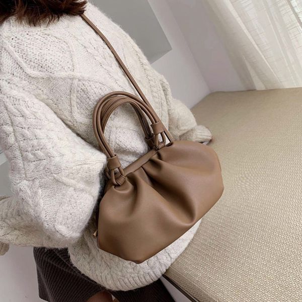 

quality pu leather cloud clutches tote bags women crossbody messenger bags fashion handbag ladies shoulder bag female purse