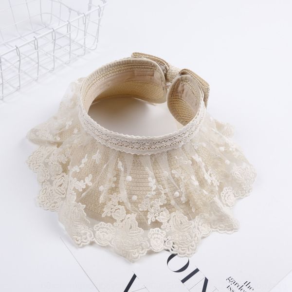 

children's empty-girl's sun protection girl's hat summer sun hat princess thin lace lace breathable baby, Yellow