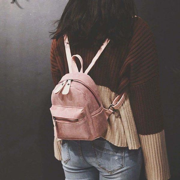 

b4pls 2020 new women's bag fashion all-match striped small student travel campus 2020 new backpack women's bag fashion all-match s, White