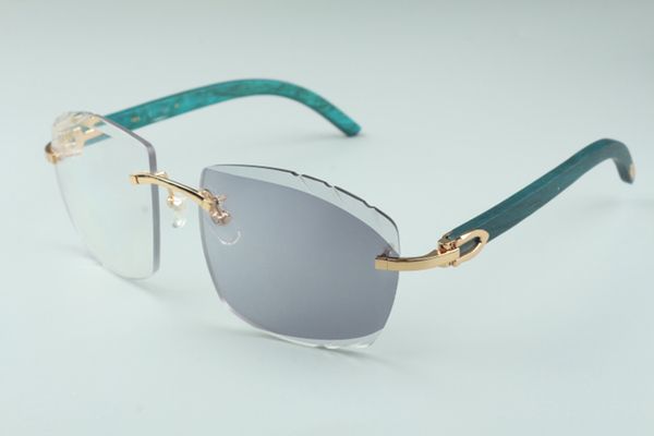

direct sales high-end pchromic cutting lens sunglasses 4189706-a teal natural wooden sticks, size: 58-18-135 mm, White;black