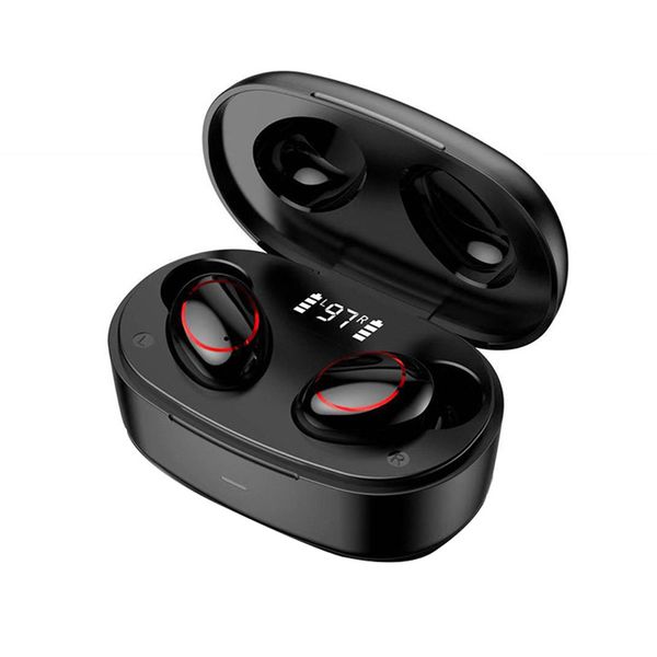 

a9 wireless bluetooth earphone, smart press bluetooth earphone with led light and digital display charging compartment
