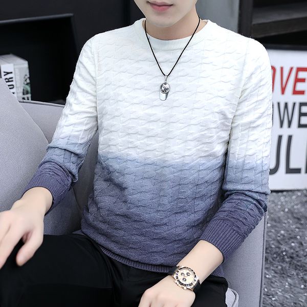 

male pullovers sweaters christmas sweaters round neck slim fit mens fashion knitwear thick warm winter pullover man, White;black