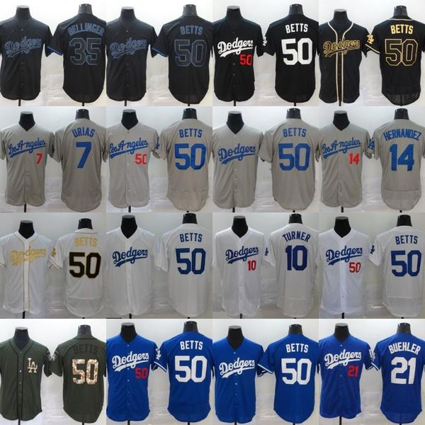 

мужчины 50 mookie betts 2020 бейсбол нью-джерси 35 коди bellinger 10 джастин тернер 13 макс muncy 22 клейтон kershaw 14 энрике хернандез, Blue;black