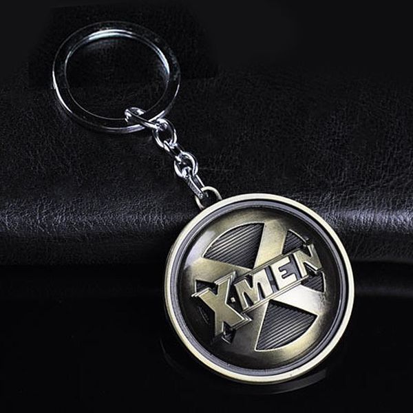 

x-men keychain for men trinket vintage gold x-men key chain male bag car charm keyring trinket souvenirs jewelry party gift, Silver