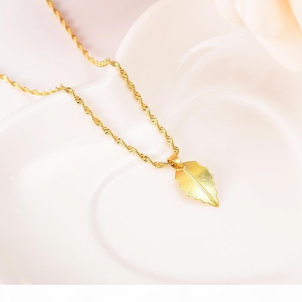 

k fine gold gf necklace earring pendant set women party big leaf jewelry sets wear mother gift decorate diy charms girls, Silver