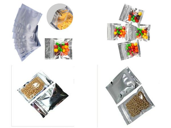 

us 460 розничная 1015cm clear silver алюминиевая фольга open bottom ziplock вакуум пакет мешок еды упаковка мешок heat seal packing best_dhs