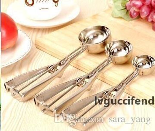 

stainless steel ice cream scoops diameter 4/5/6cm fruit spoon cookies spoon ball maker cooking tool