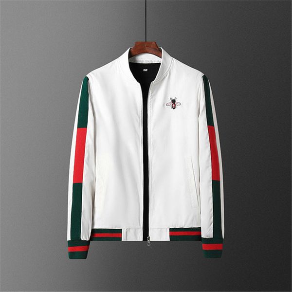 

mens designer hooded jackets= windbreaker sportswear new spring autumn casual jacket clothing zipper collar plaid printed slim jacket ~67, Black;brown