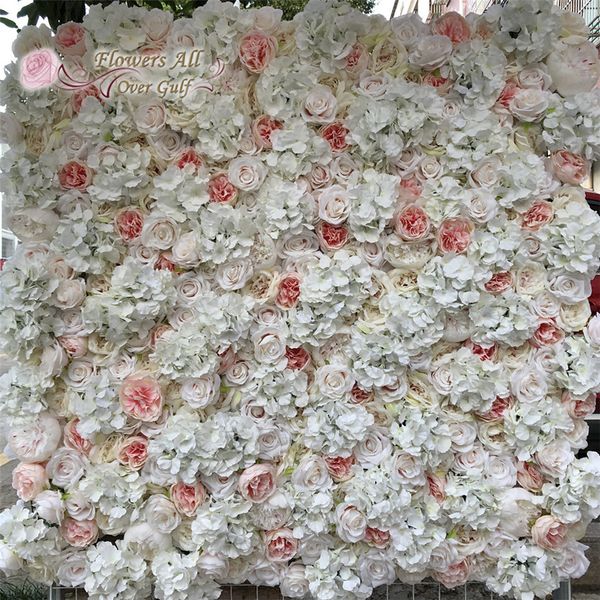 Falso 3D Flores artificiais Painel Wall Decoração do casamento de Rosa da parede da flor Orquídeas cenário casamento Runners Home Decor GY638