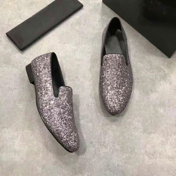 

breathable comfortable bling loafers shoes men new men casual shoes sneakers flats, Black