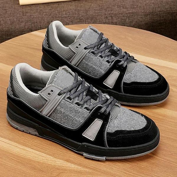 

lightweight trainer sneaker mens shoes herren luxus marken schuhe chunky sneakers autumn and winter fashion vintage low casual men shoes, Black