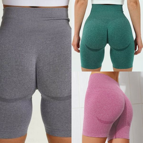 

ins style summer fashion internet and shorts celebrity sports fitness yoga seamless tight shorts for women, Black