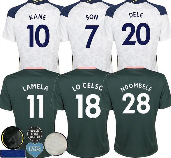 

thailand 2020 2021 kane bergwijn soccer jersey spurs 2020 2021 tottenham lucas dele son 20 21 football shirt ndombele lo celso men kids kit, Black;yellow