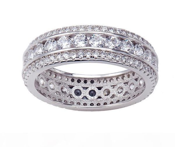 

l victoria wieck women fashion jewelry 925 sterling silver full white sapphire simulated diamond gemstones women round ring gift size 5, Slivery;golden