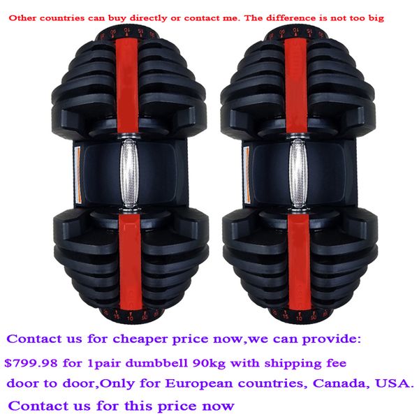

90kg a pair adjustable dumbbell set gym men's fast automatic dumbbells professional fitness equipments suit