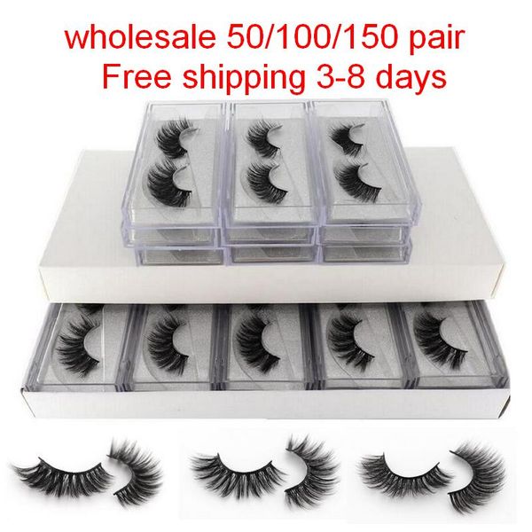 

50 pairs eyelashes 3d lashes wholesale eyelashes natural wholesale false makeup