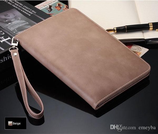 

new grade retro business hand strap leather case for ipad mini1/2/3 2/3/4 ipad2018/air/air2 ipad pro/9.7" handheld stand card smart cov