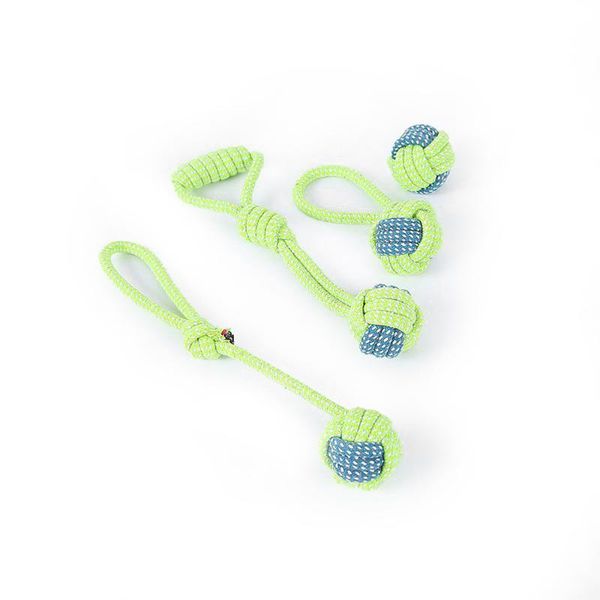 

4 pcs pet dogtoys for large small dogs eco-friendly cotton rope toy dog molar bite resistant ball knotting pet supplies toys