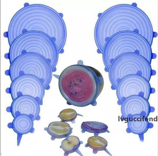 

tv 6 sets of stretch silicone fresh cover bowl cover vacuum sealed silicone fresh cover wholesale